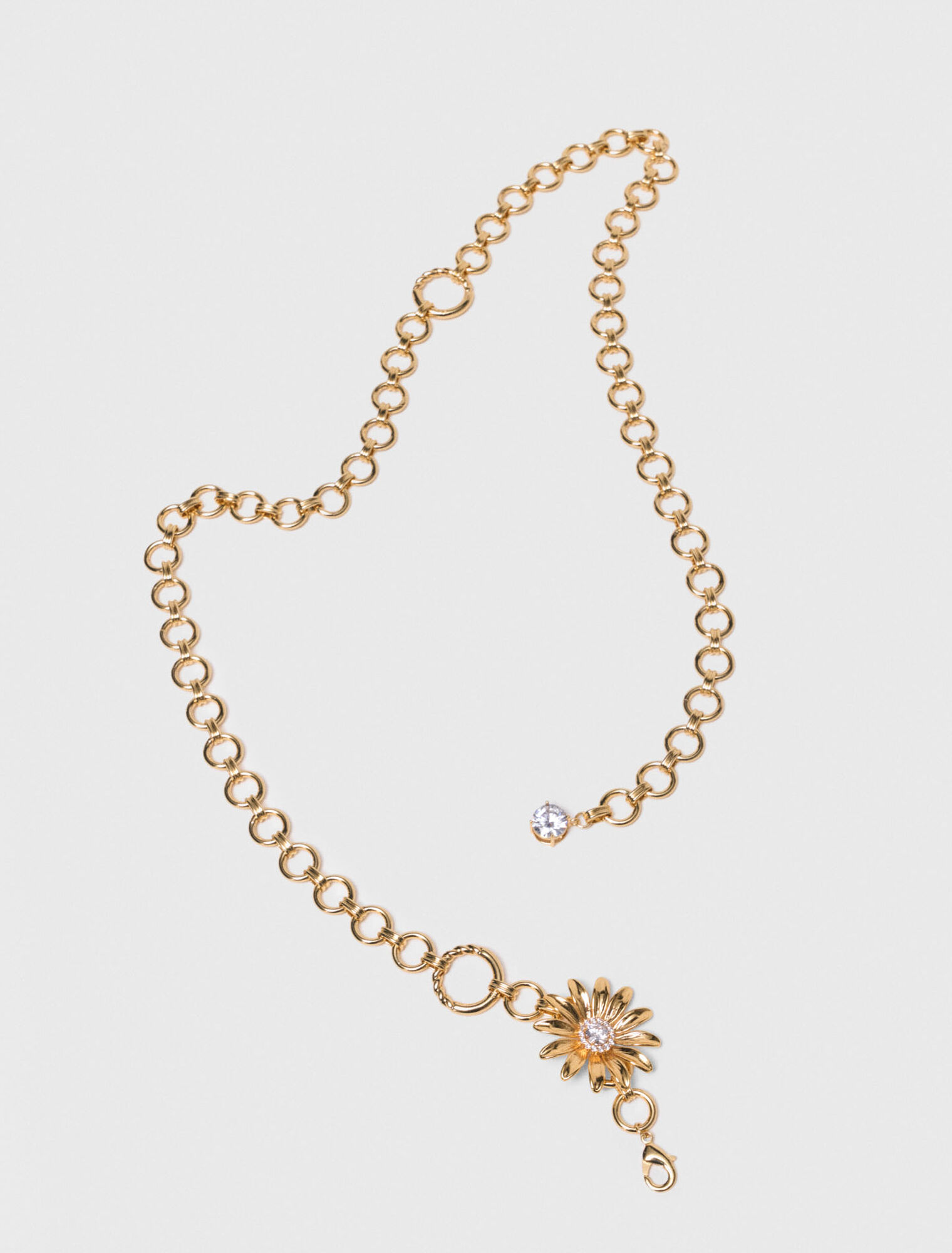Cintura a catena con fiori