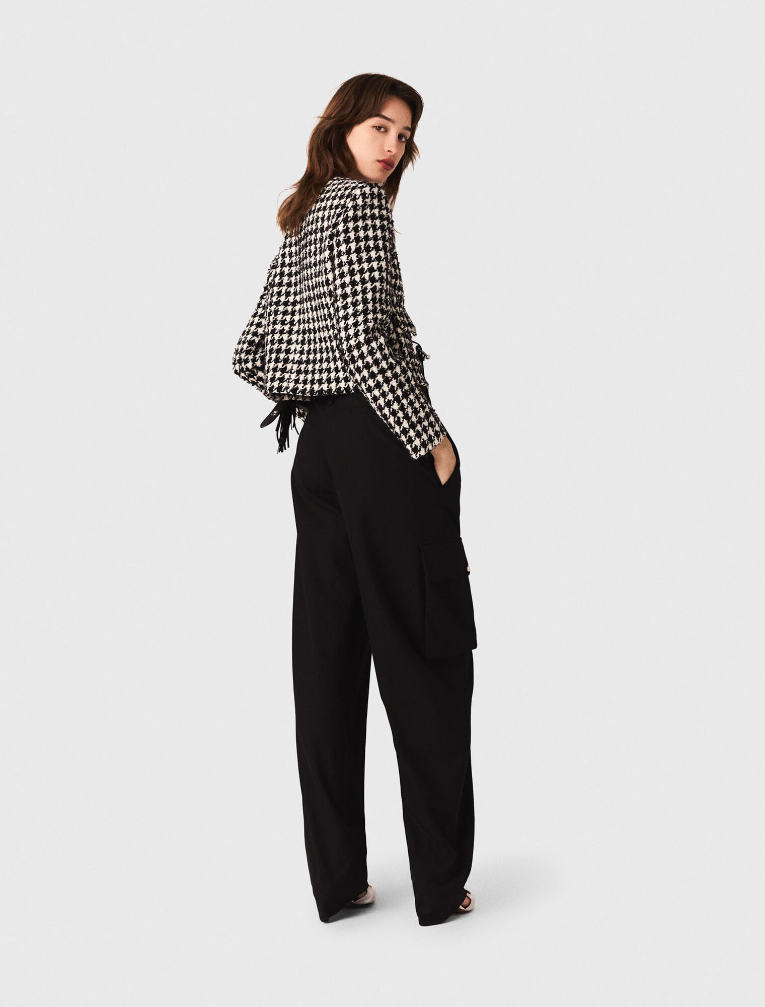 Giacca corta in tweed
