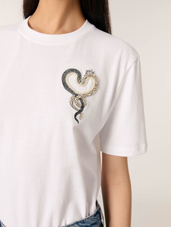 T-shirt con ricamo