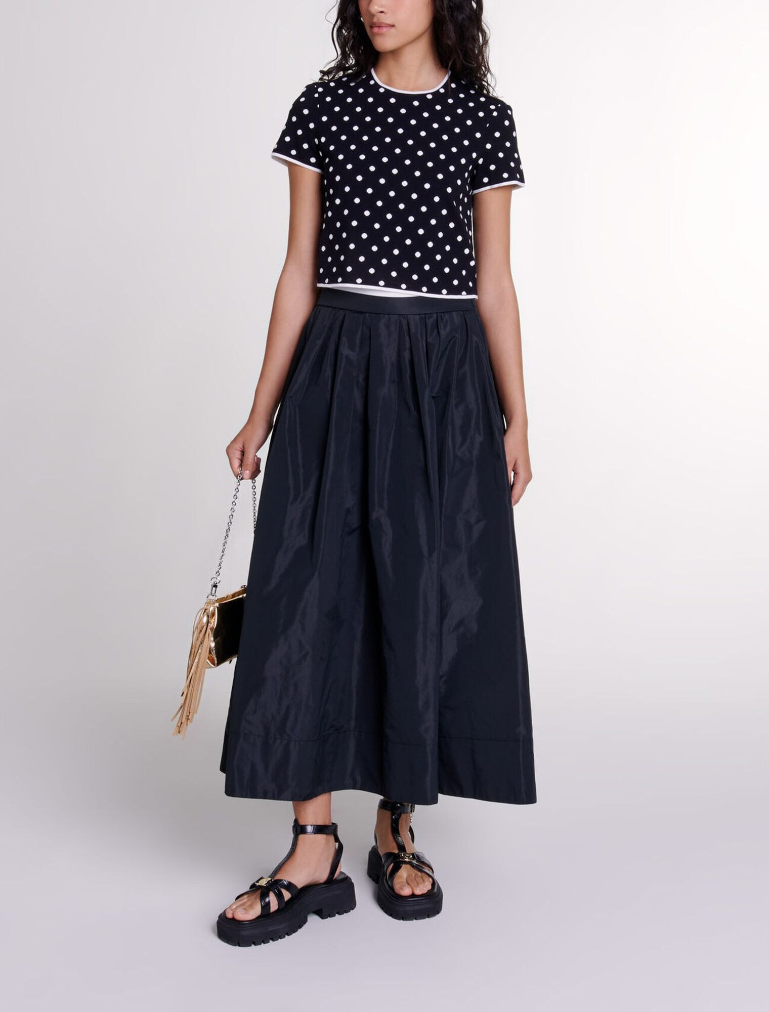 Top in maglia jacquard 