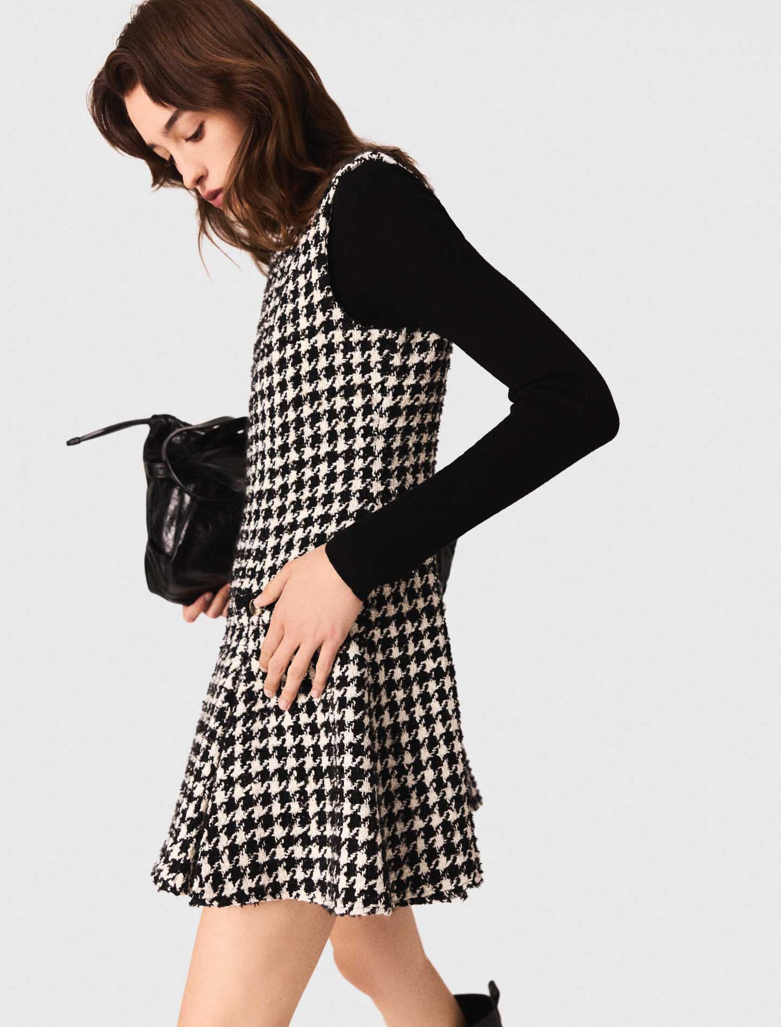 Abito svasato in tweed