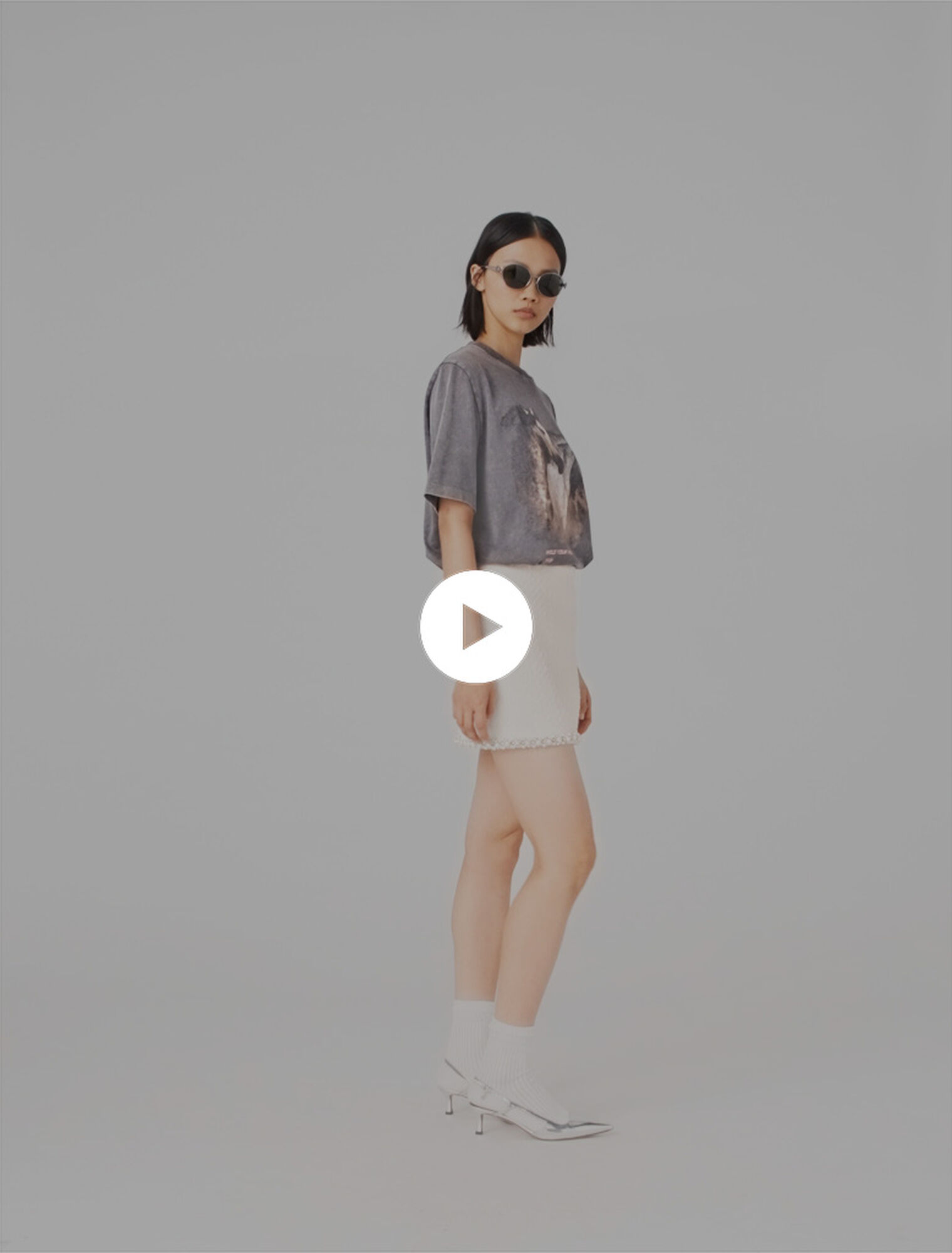 T-shirt con stampa cavallo