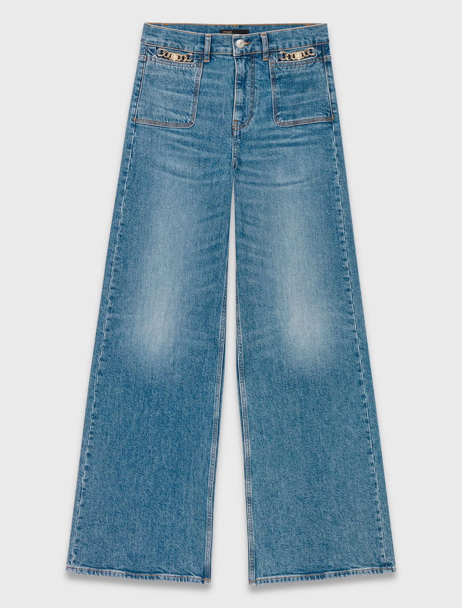 Jeans svasati con catena