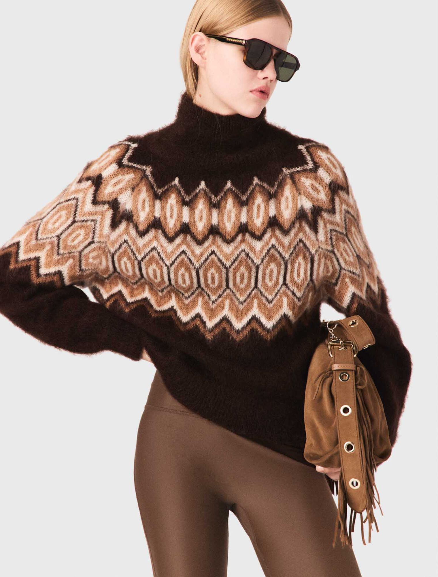 Maglione Fairisle a collo alto