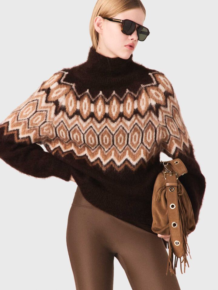 Maglione Fairisle a collo alto