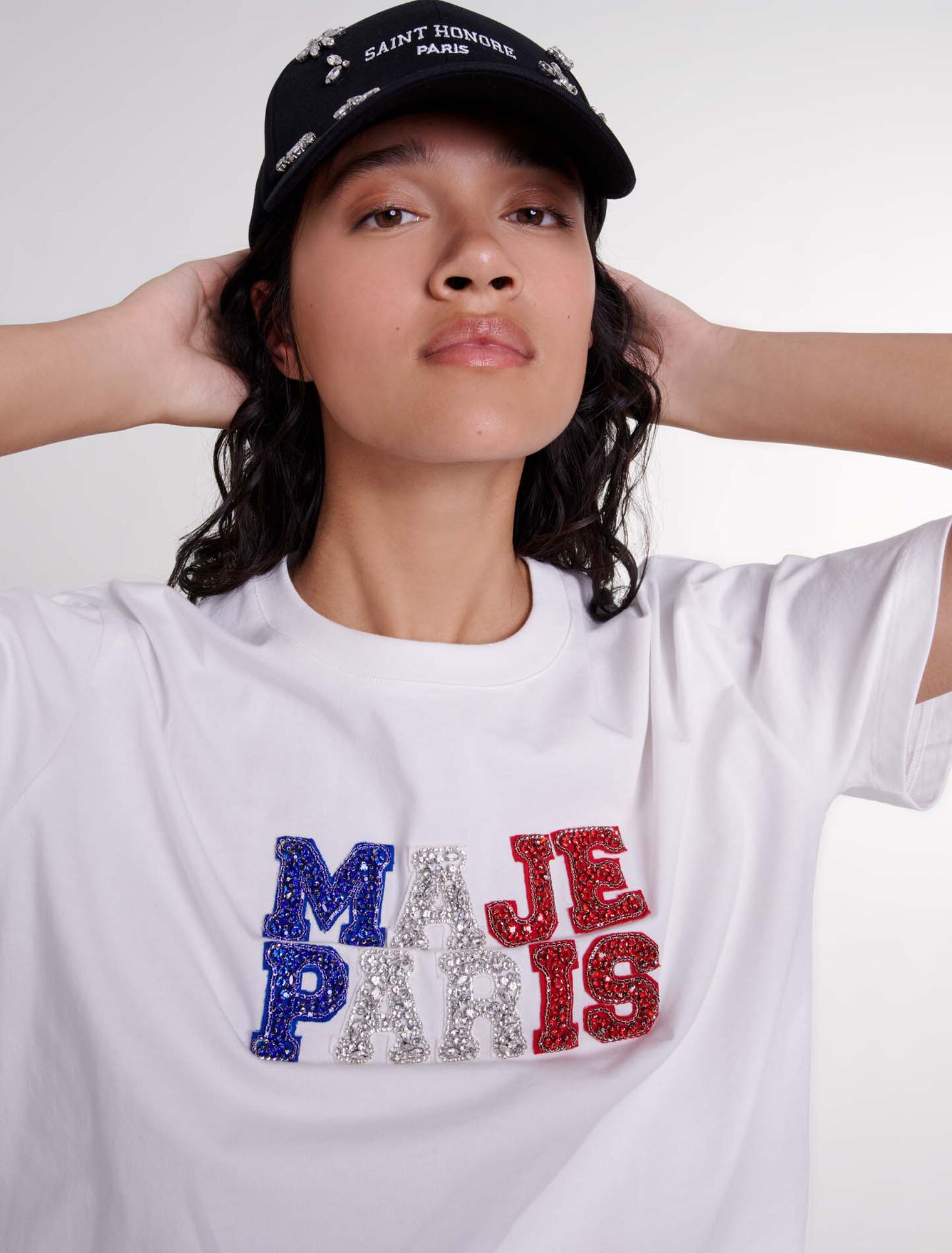 T-shirt Maje Paris con strass