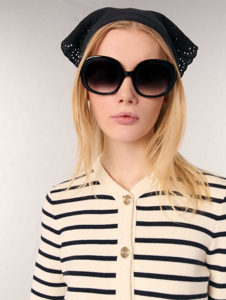 Cardigan in maglia a righe