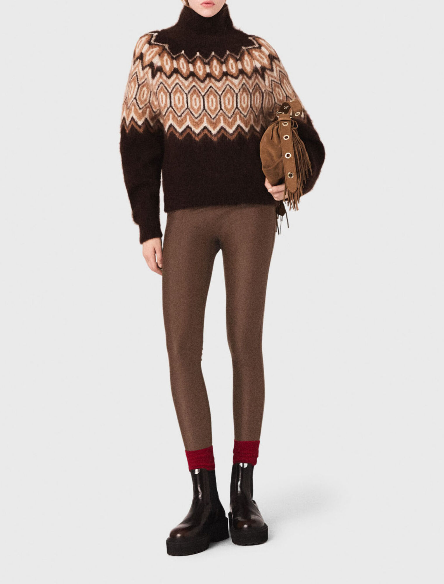 Maglione Fairisle a collo alto