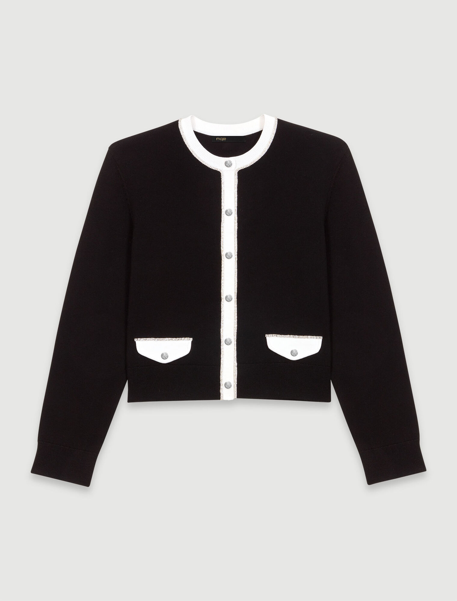 Cardigan decorato con strass