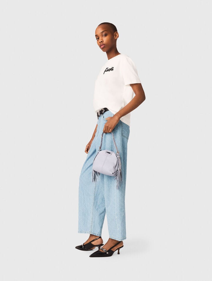 T-shirt con logo Paris ricamato