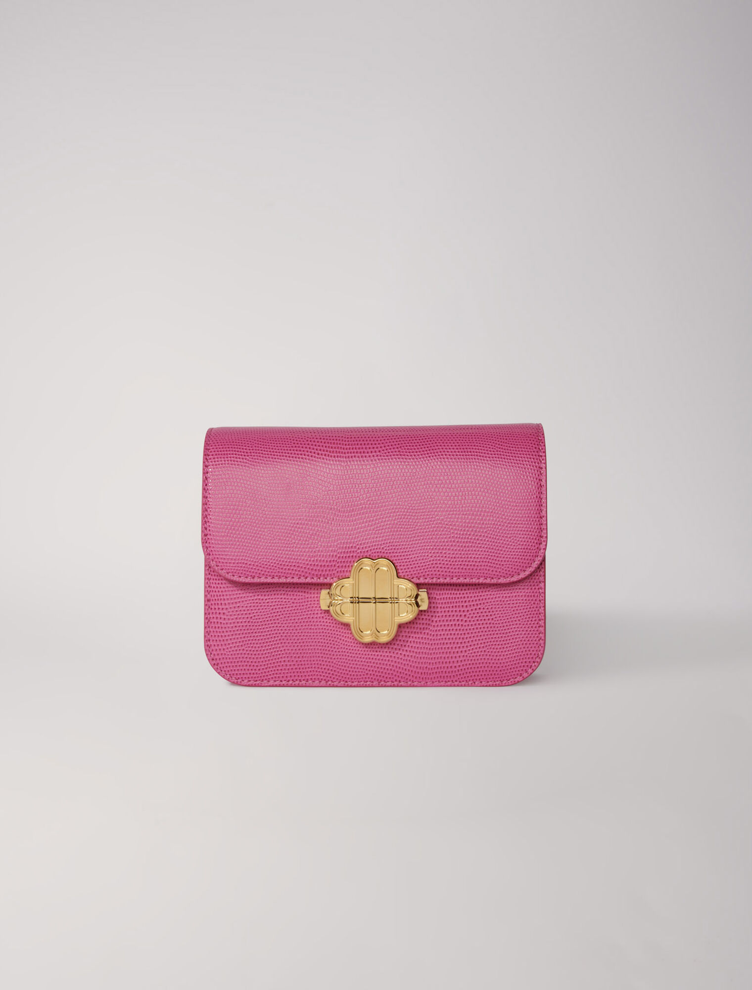 Borsa Clover in pelle effetto lucertola