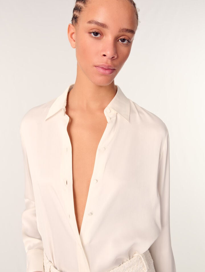 Camicia bianca in seta