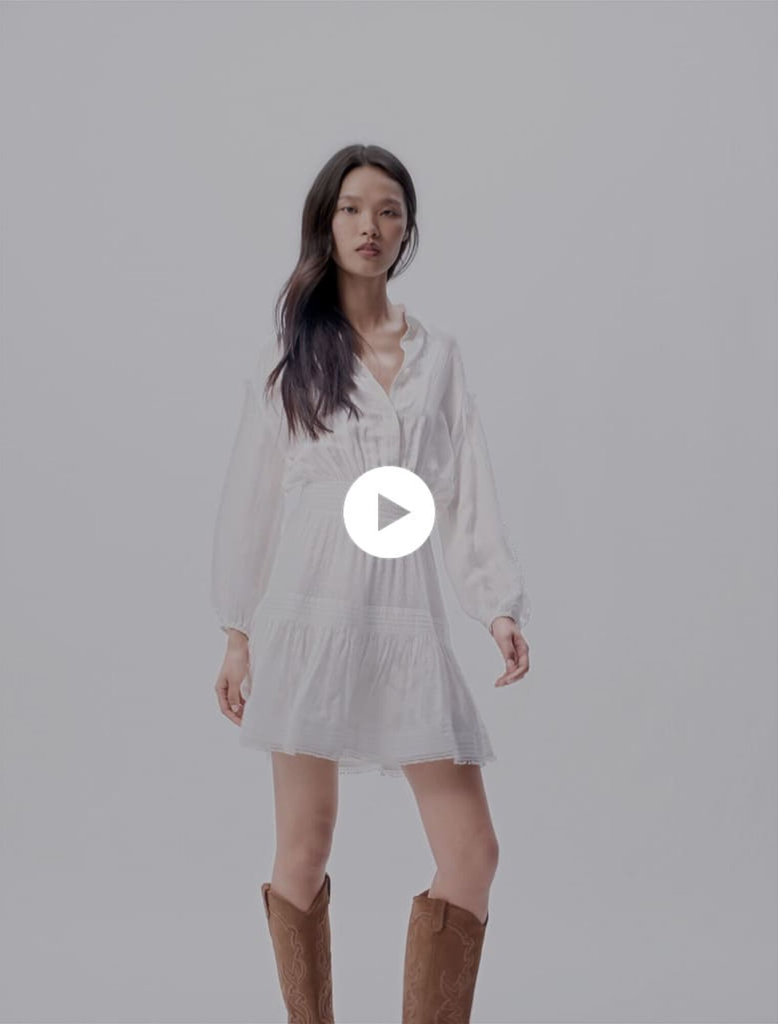 Abito corto patchwork in cotone