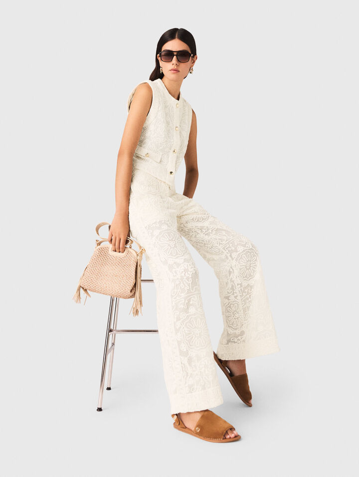 Pantaloni in guipure