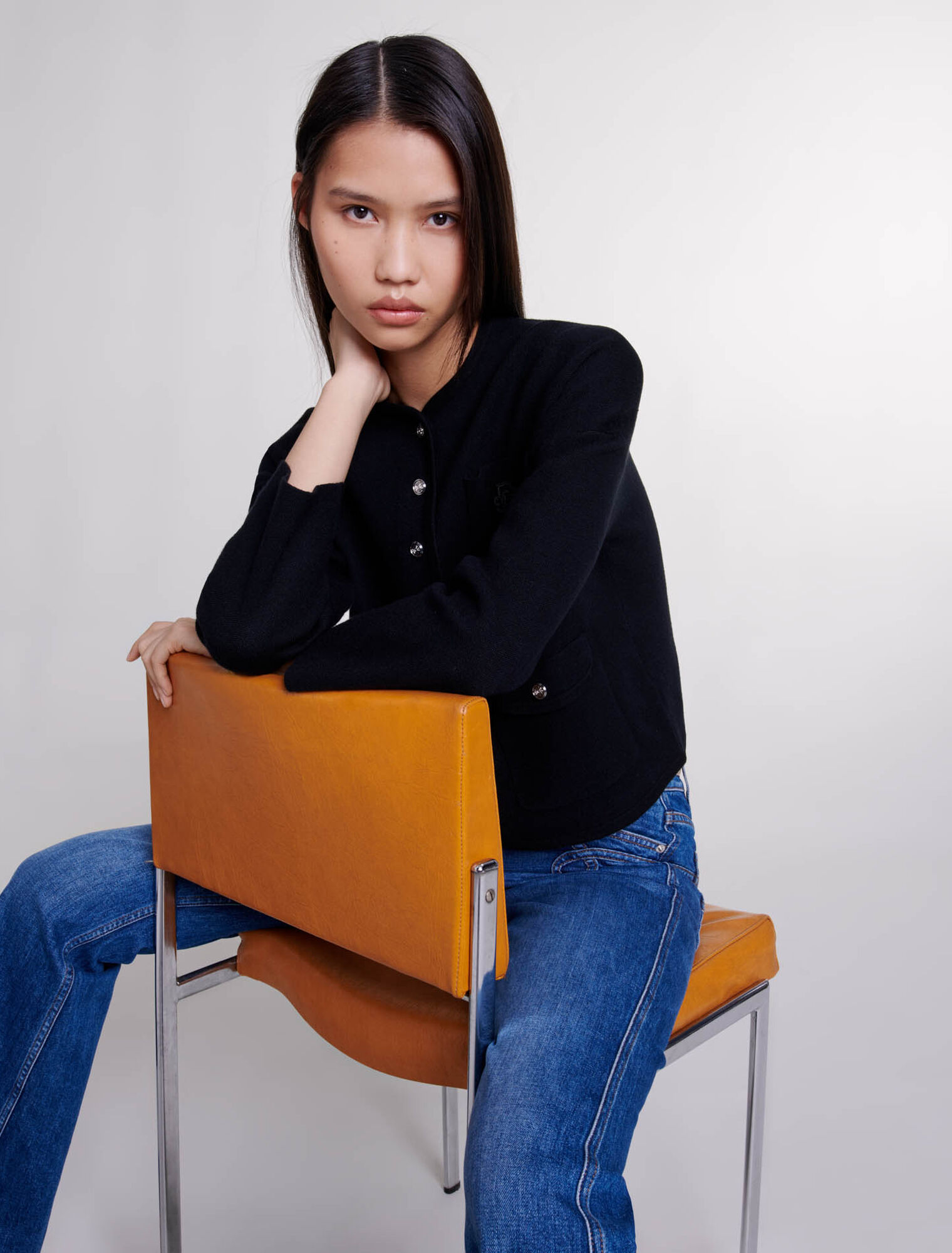 Cardigan corto in maglia