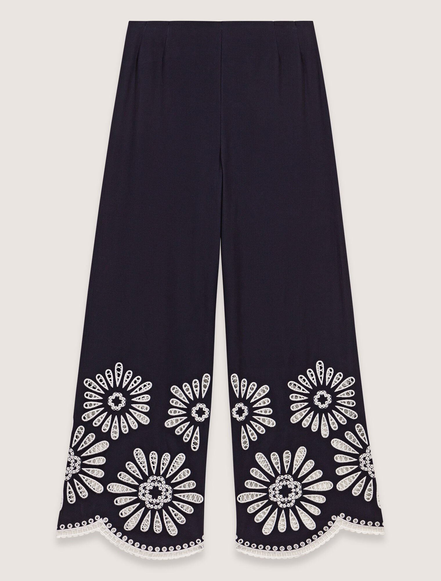 Pantaloni con dettagli in crochet