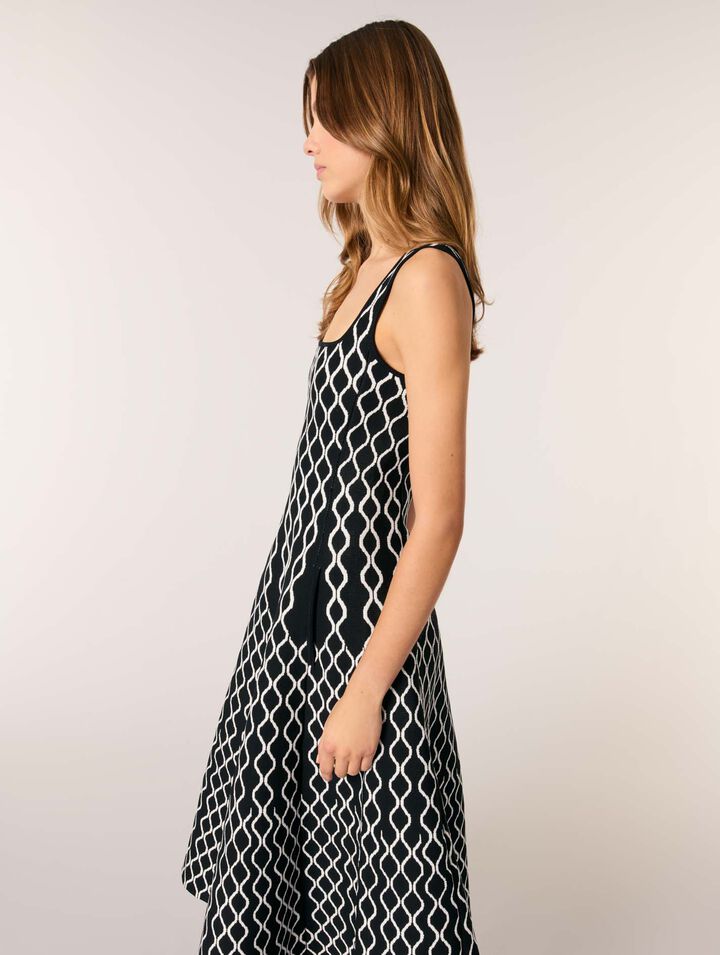 Abito midi in maglia jacquard