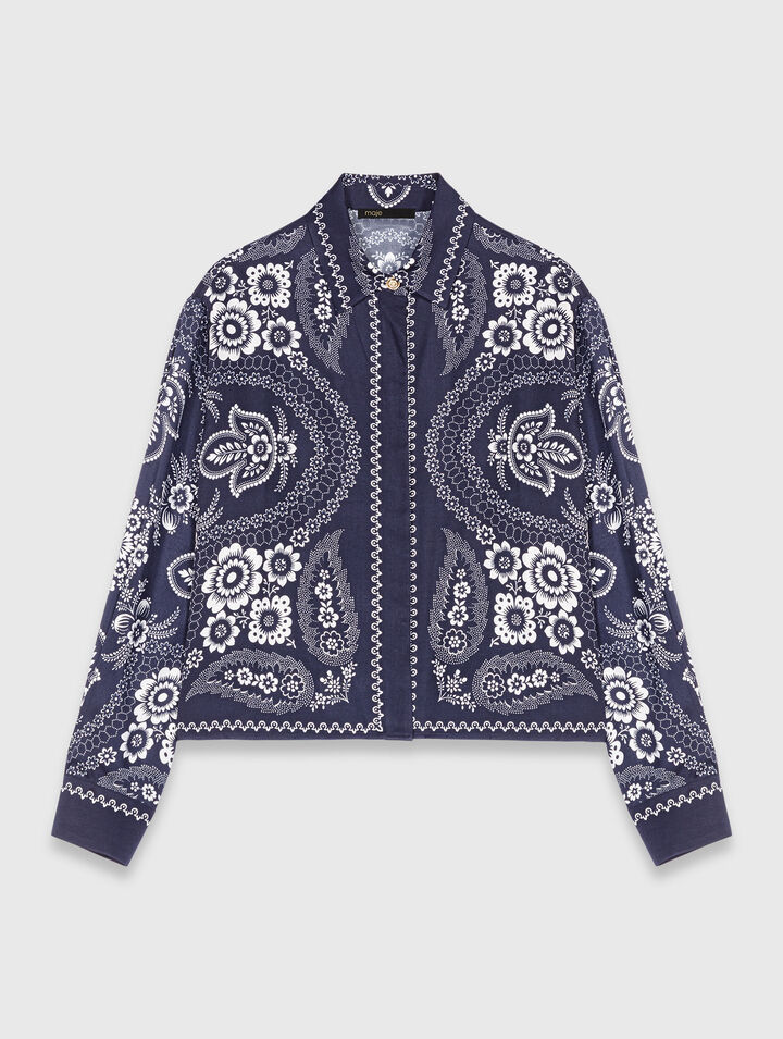 Camicia fluida con stampa