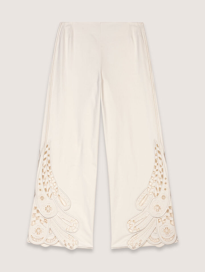 Pantaloni ricamati
