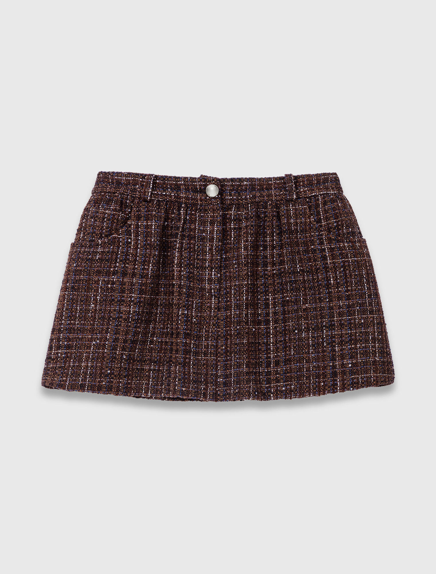 Shorts in tweed con fascia elastica