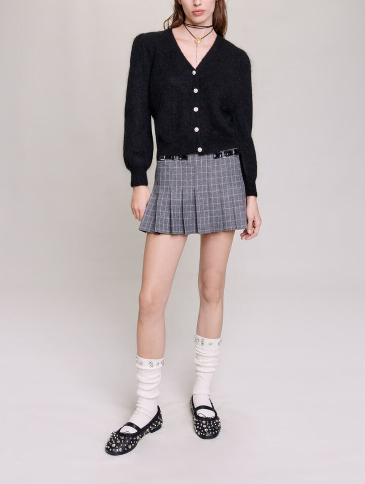 Cardigan in lana e mohair