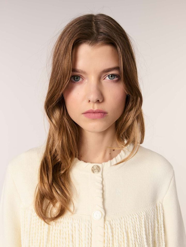 Cardigan con frange