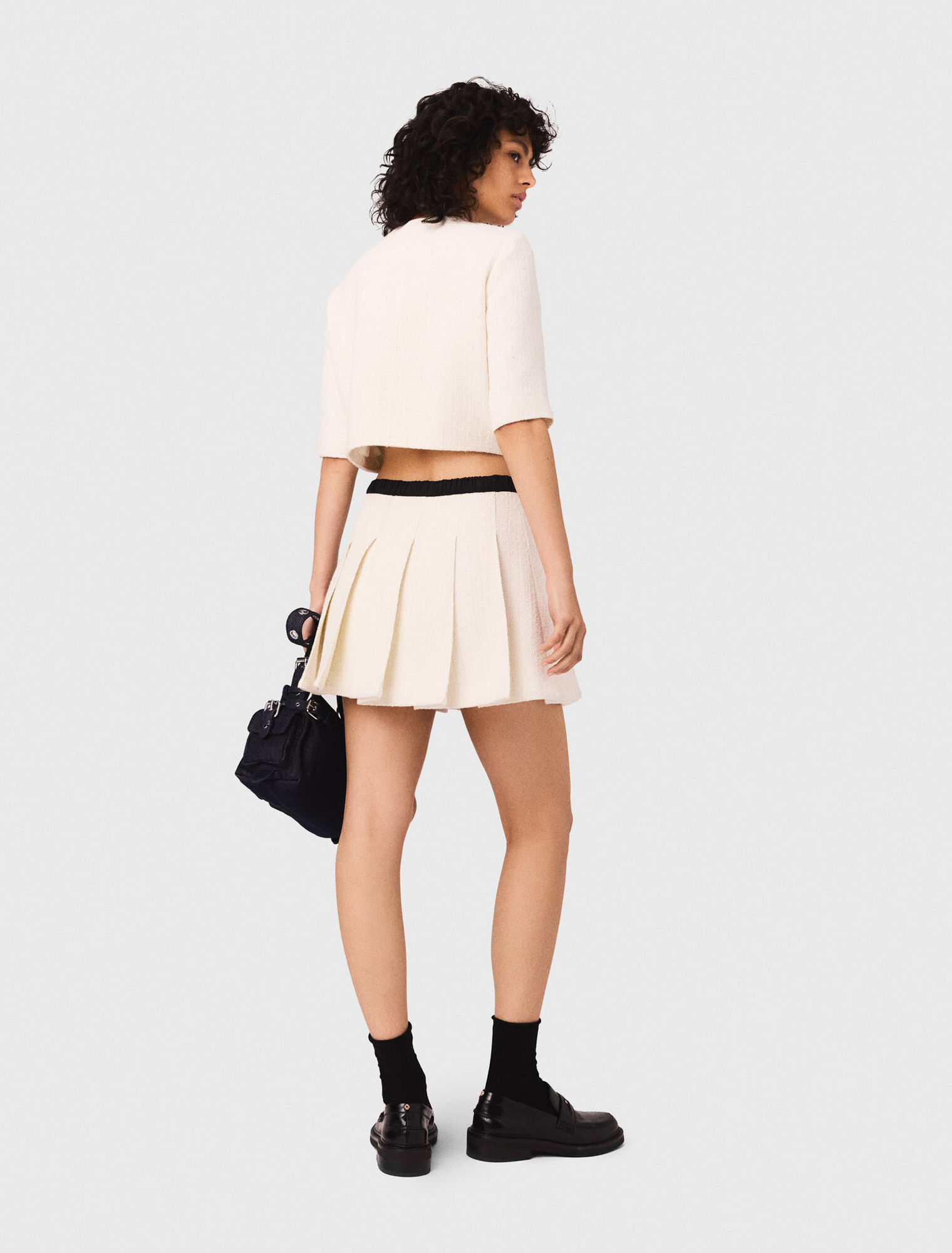 Shorts trompe l'œil in tweed