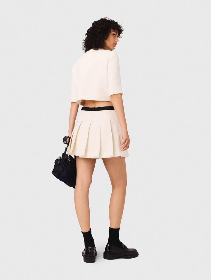 Shorts trompe l'œil in tweed
