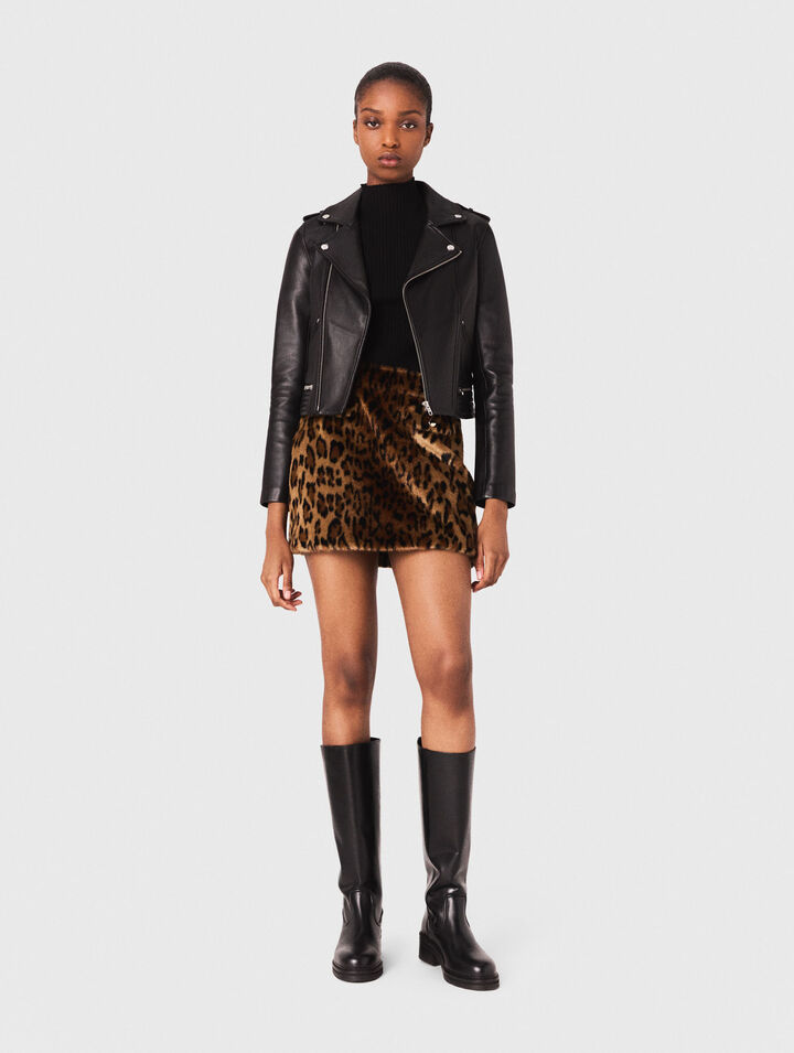 Giubbotto in pelle stile biker