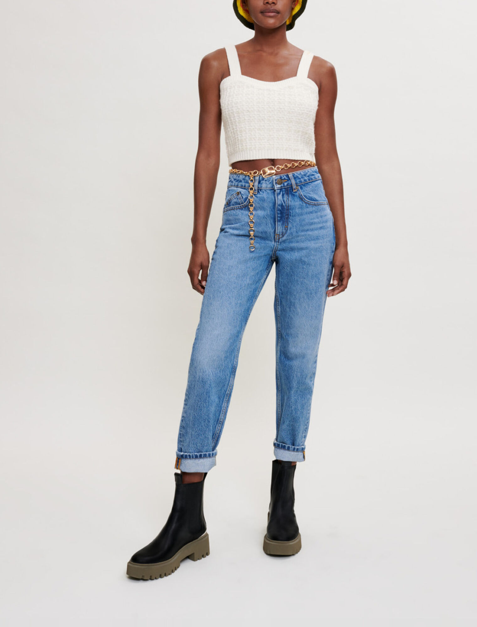 Reggiseno a rete in stile tweed