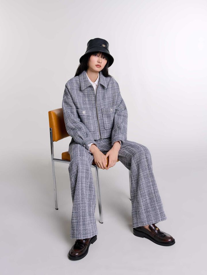 Giubbotto corto in tweed