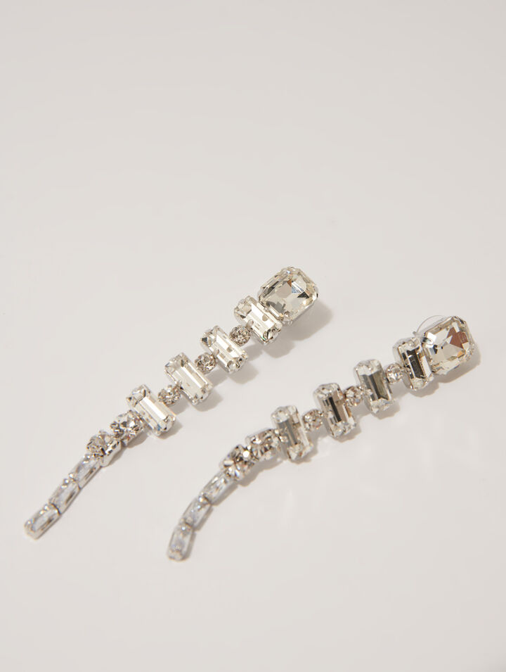 Orecchini con strass a cascata