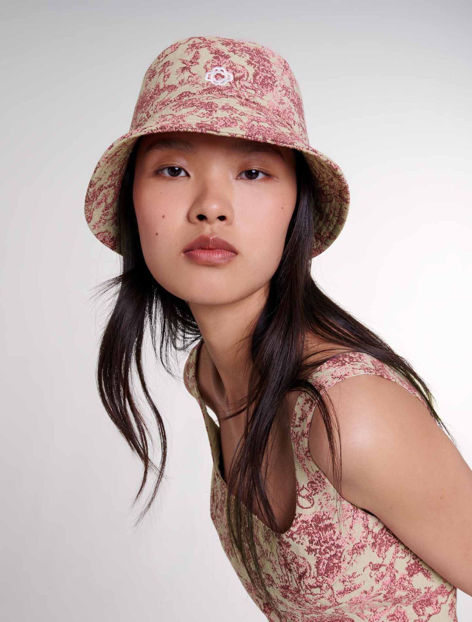 Cappello bucket in cotone stampato