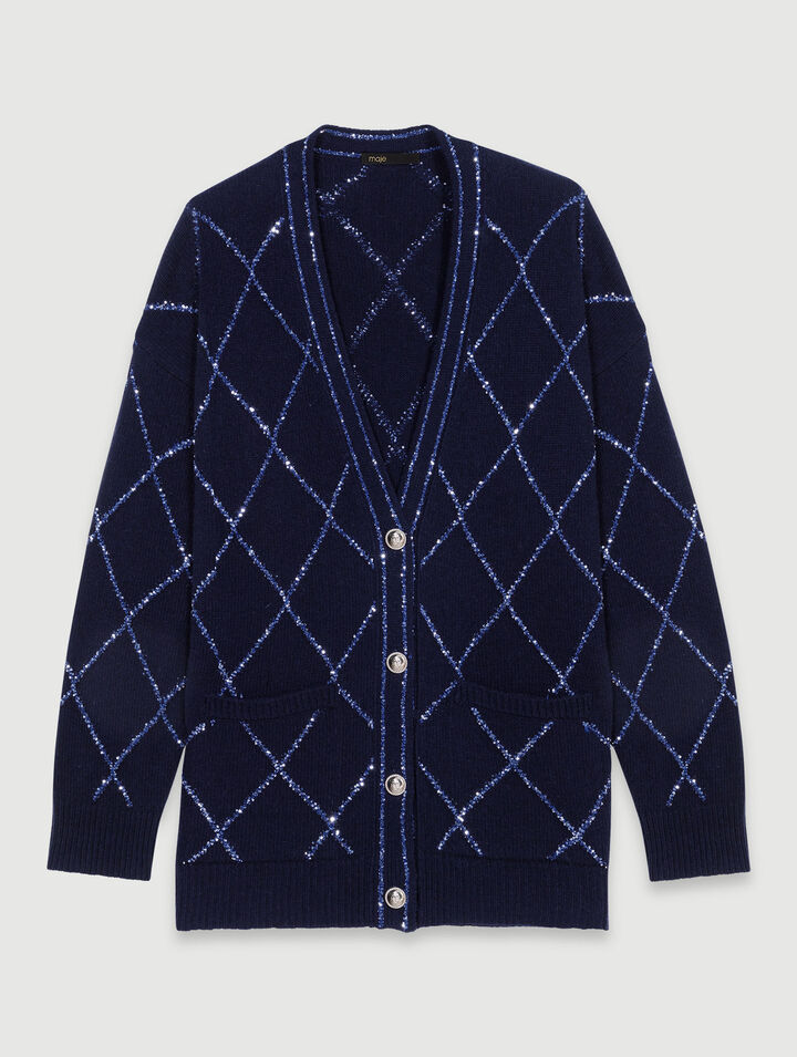 Cardigan lungo in lana