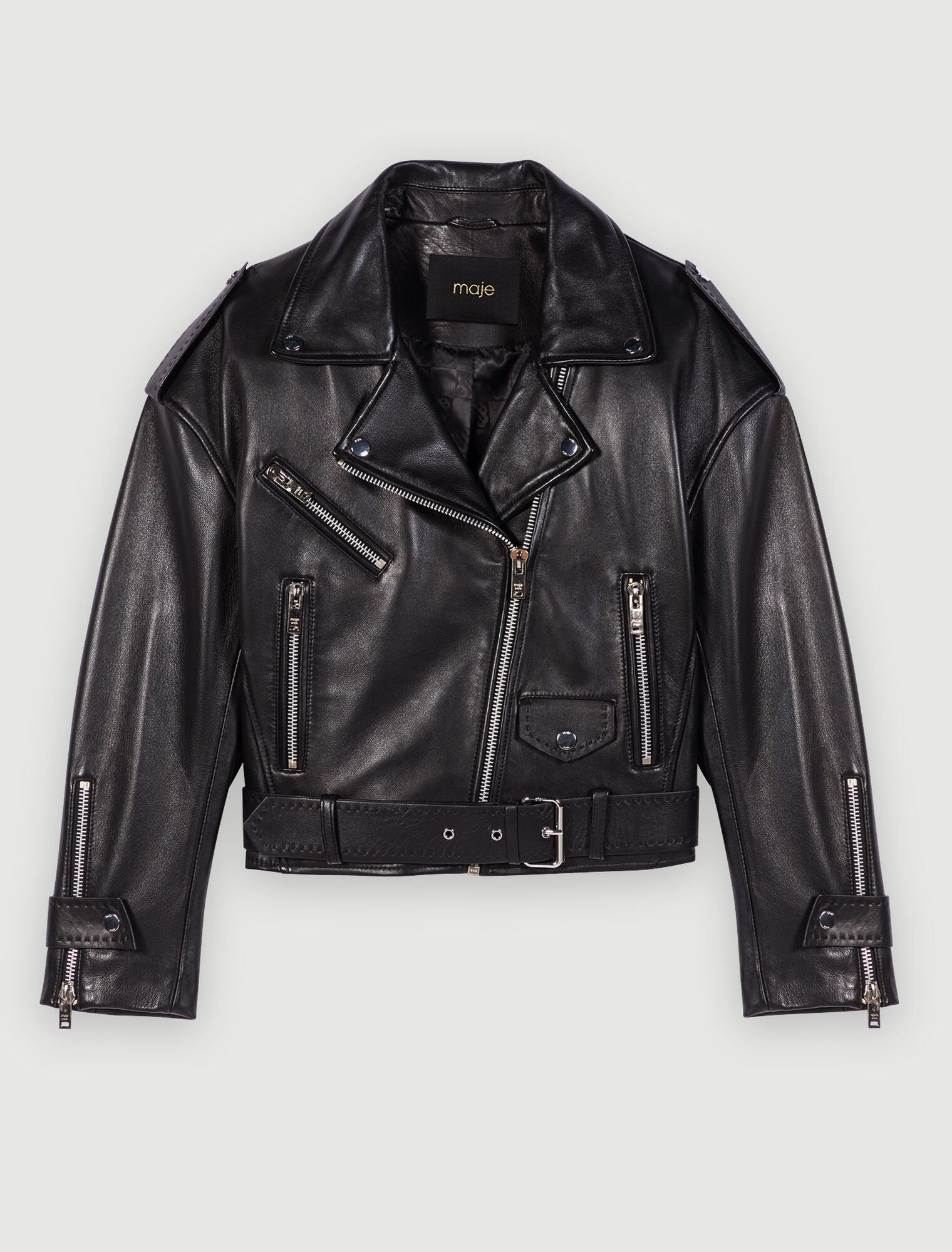 Giubbotto in pelle stile biker