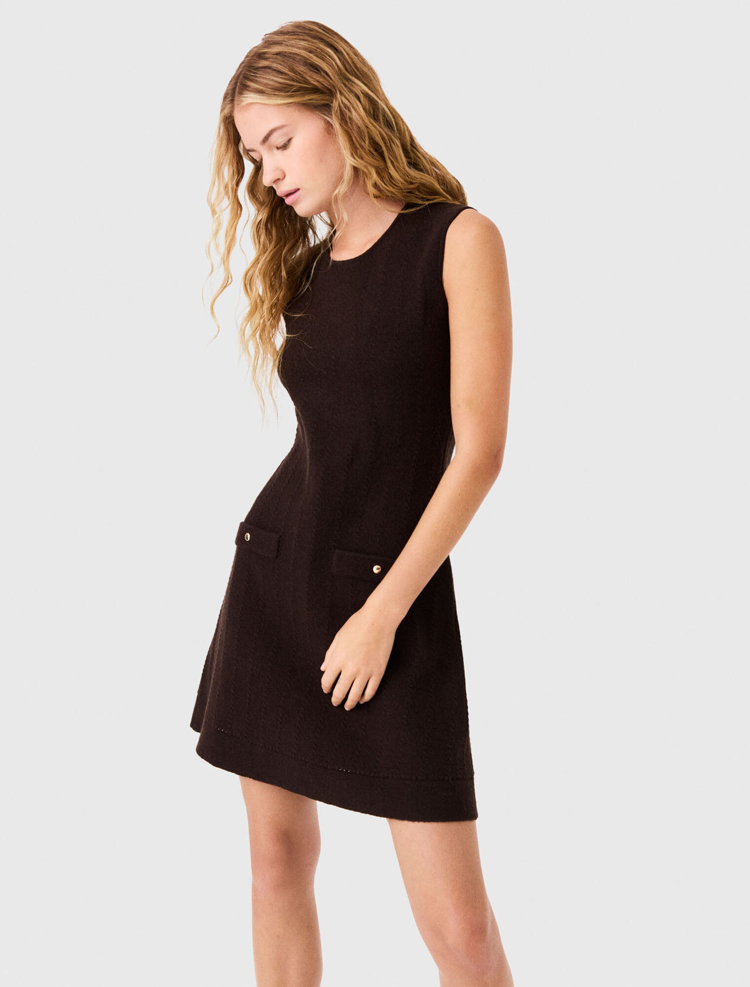 Abito in maglia con pull rimovibile