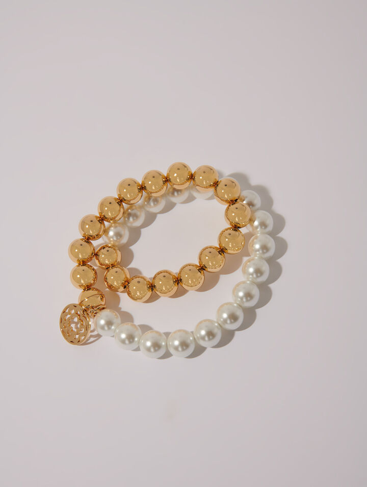 Collana girocollo con mix di perle