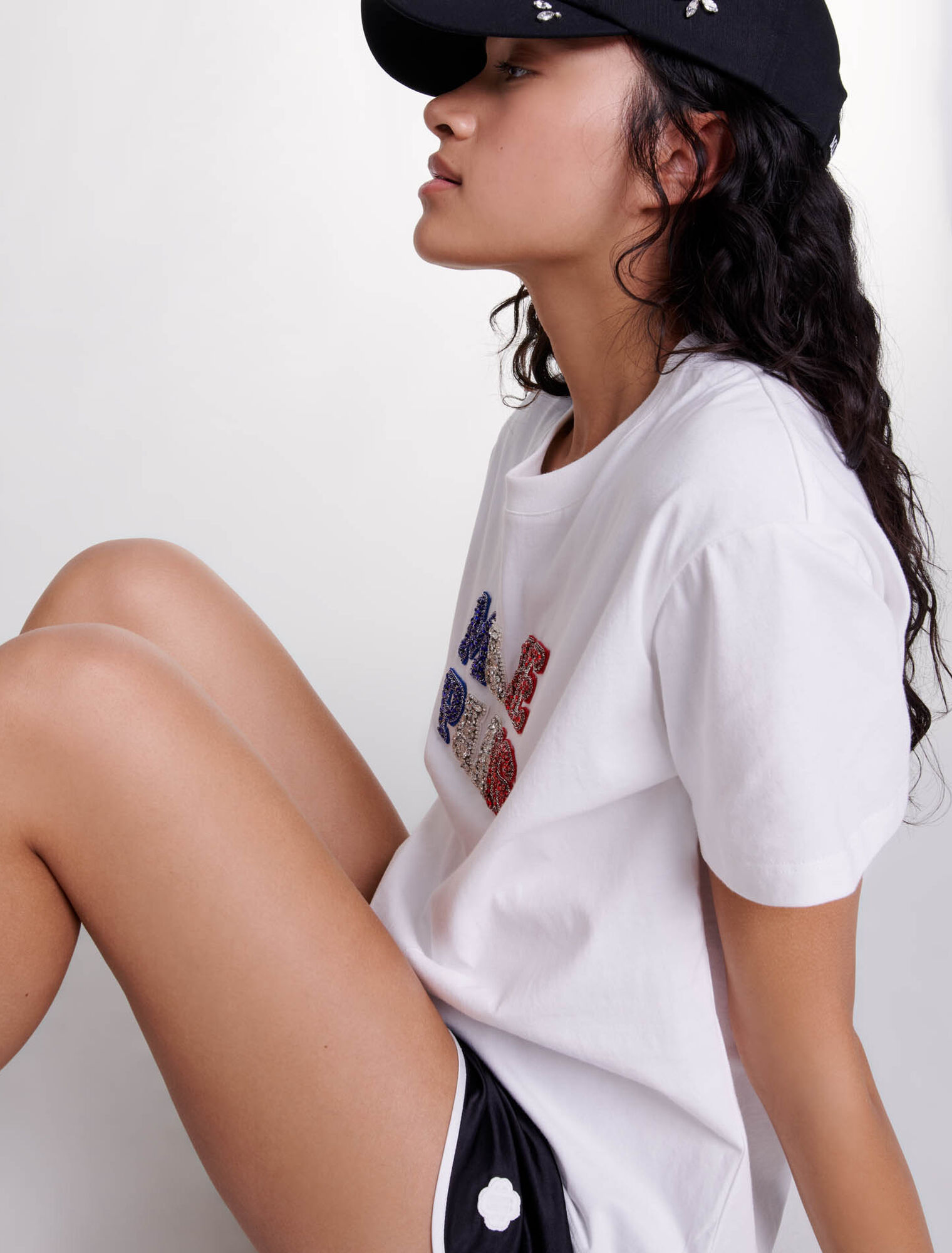 T-shirt Maje Paris con strass