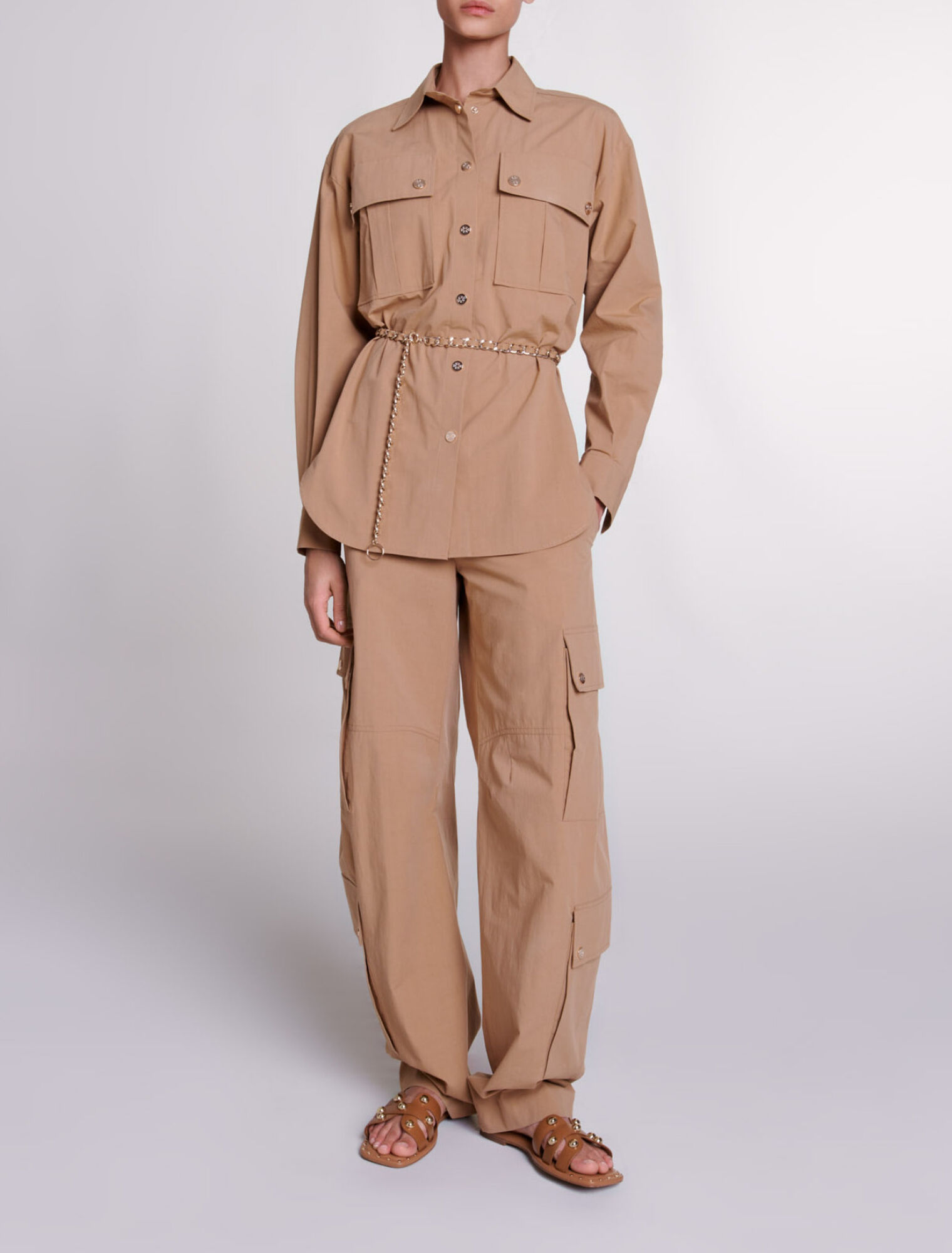 Camicia lunga con cintura