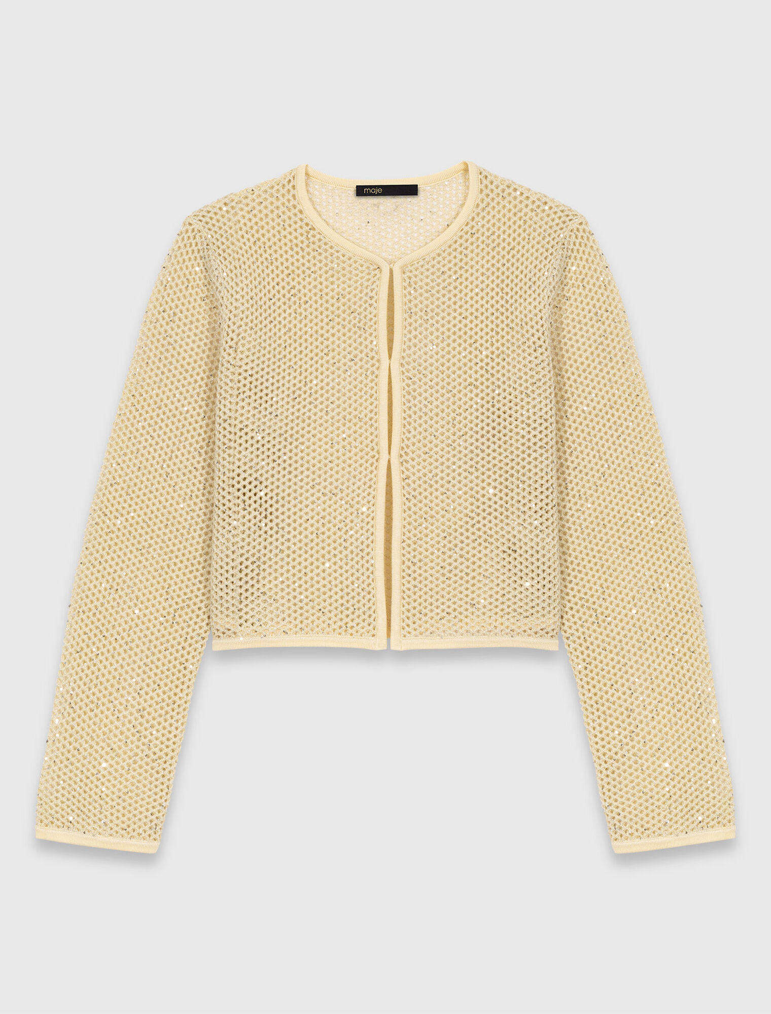 Cardigan in maglia glitterata