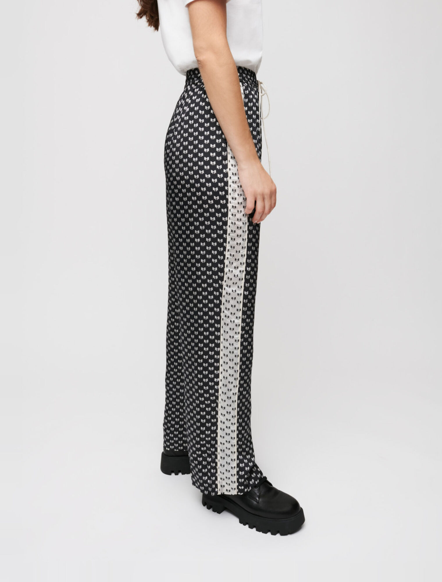 Pantaloni de con stampa a fiocchi