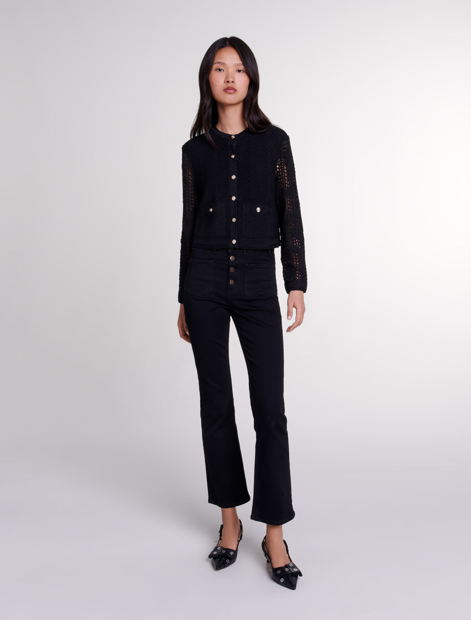 Cardigan all'uncinetto 