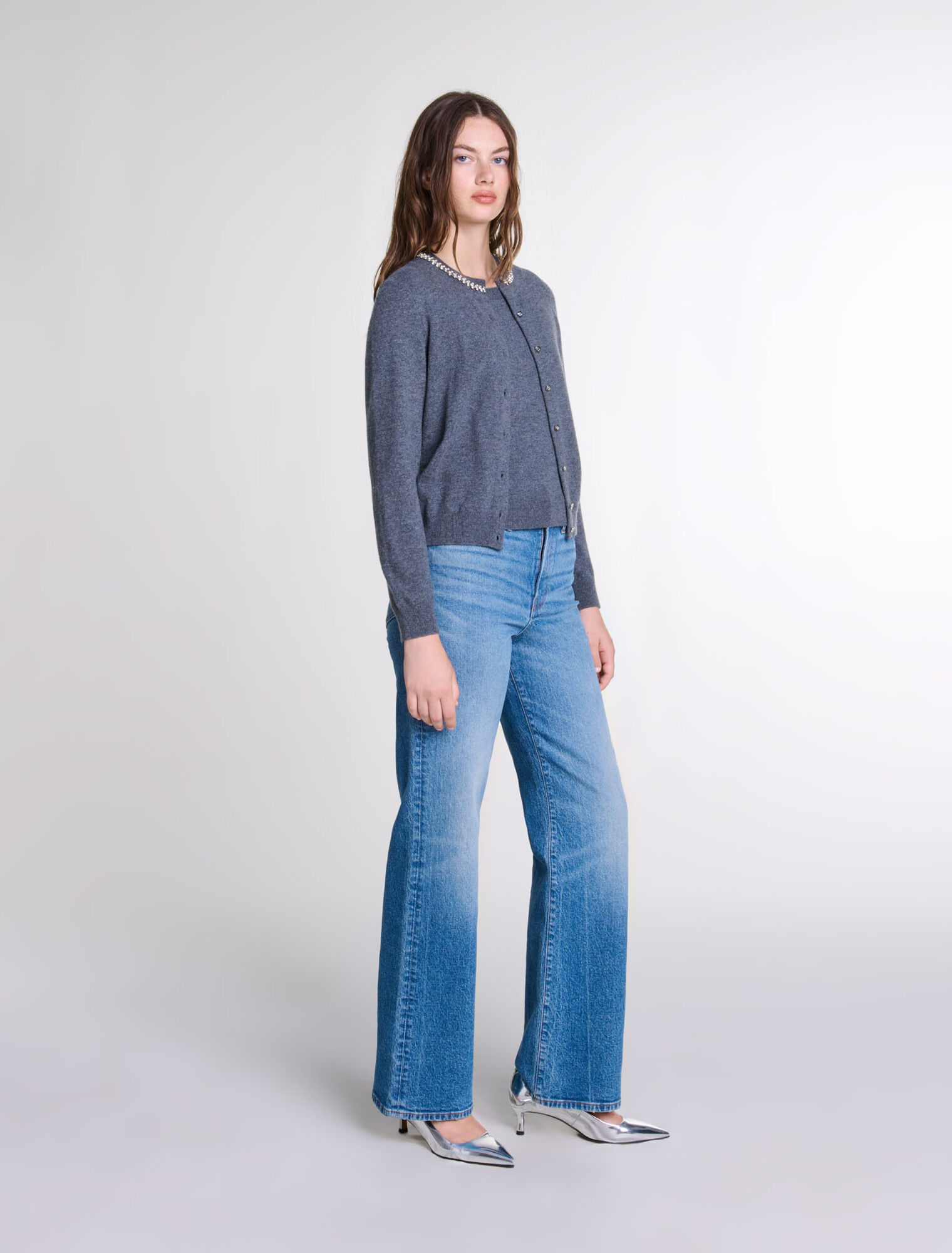 Cardigan 2 in 1 in cashmere