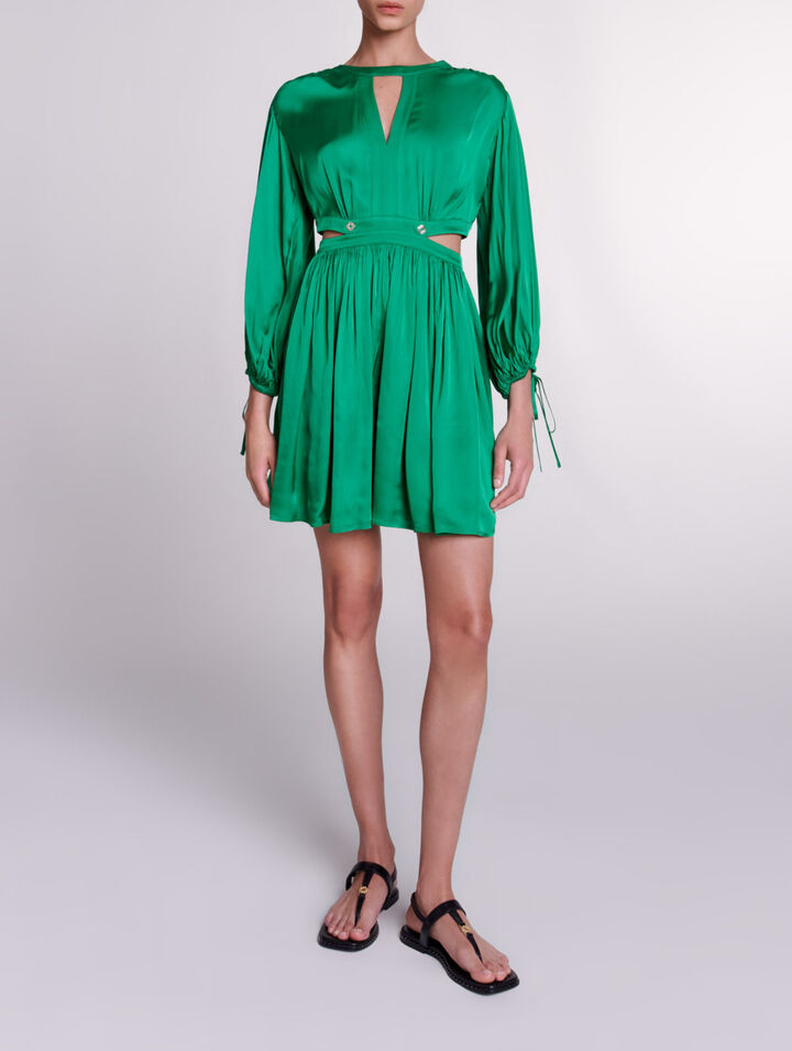 Abito corto satinato