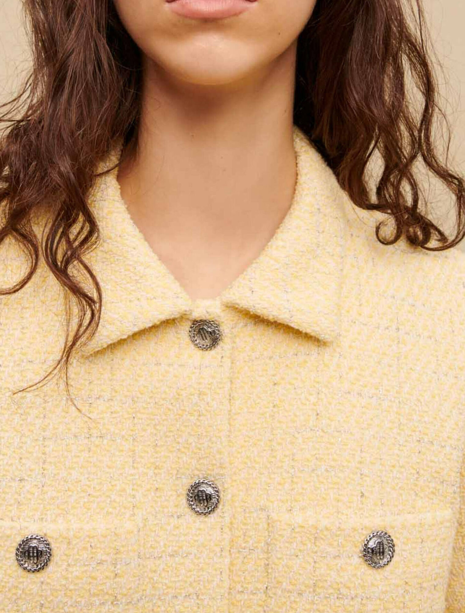 Giacca corta da tailleur in tweed