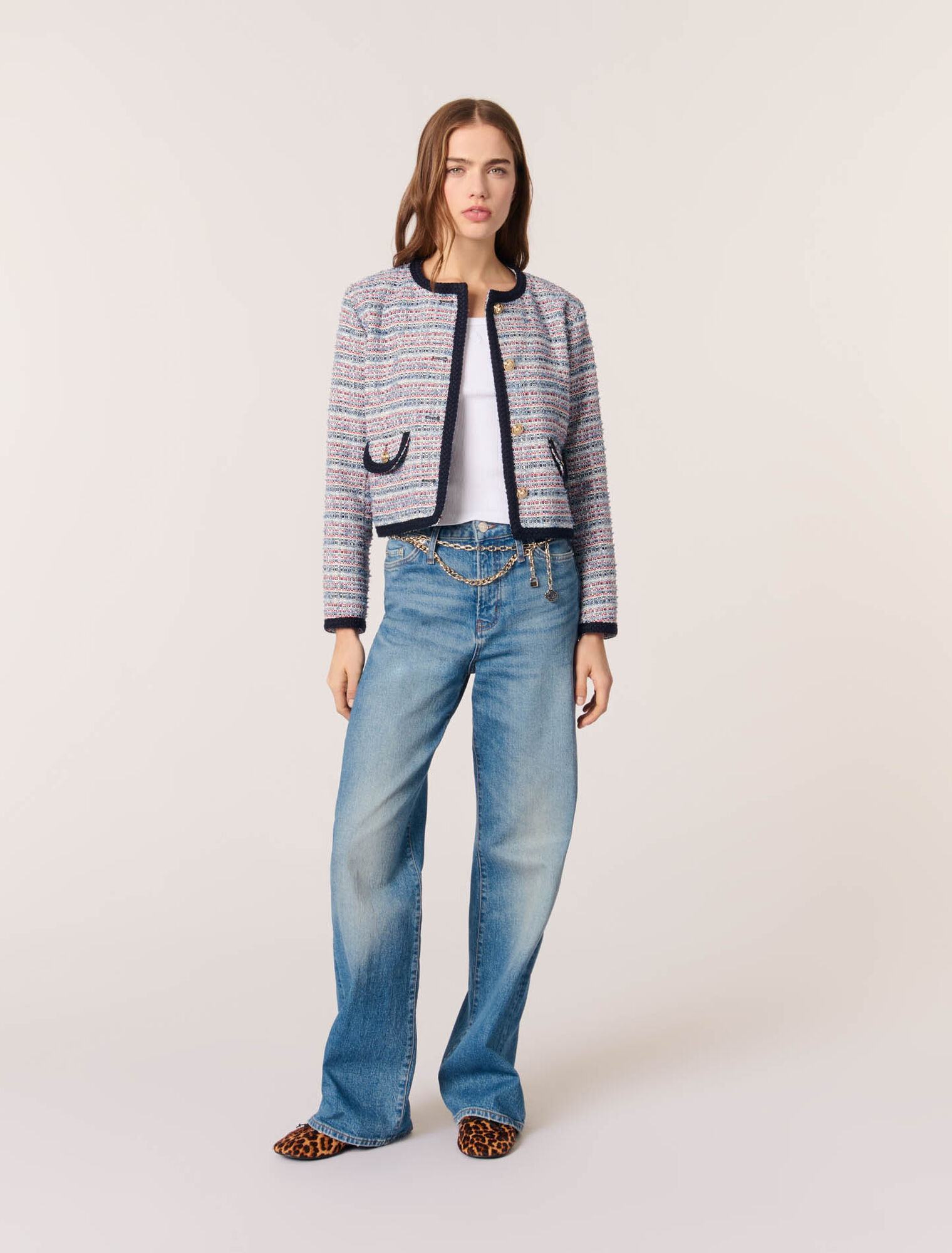 Giacca corta in tweed