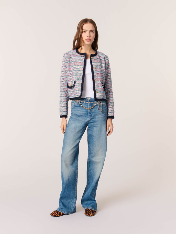 Giacca corta in tweed