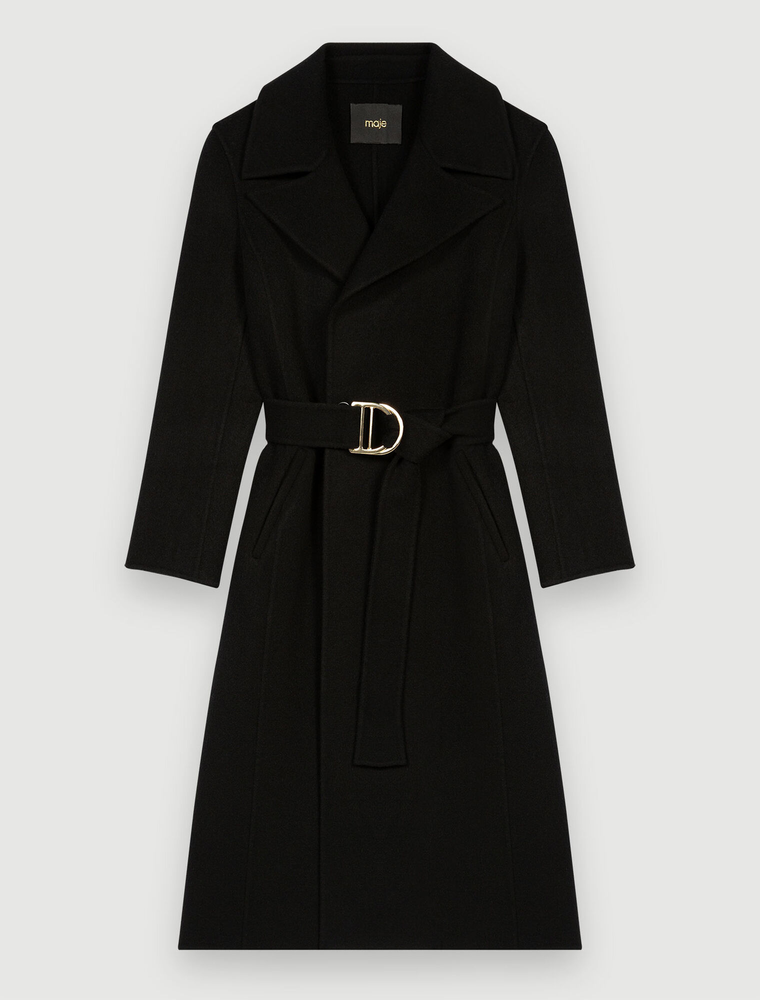 Cappotto double-face con cintura