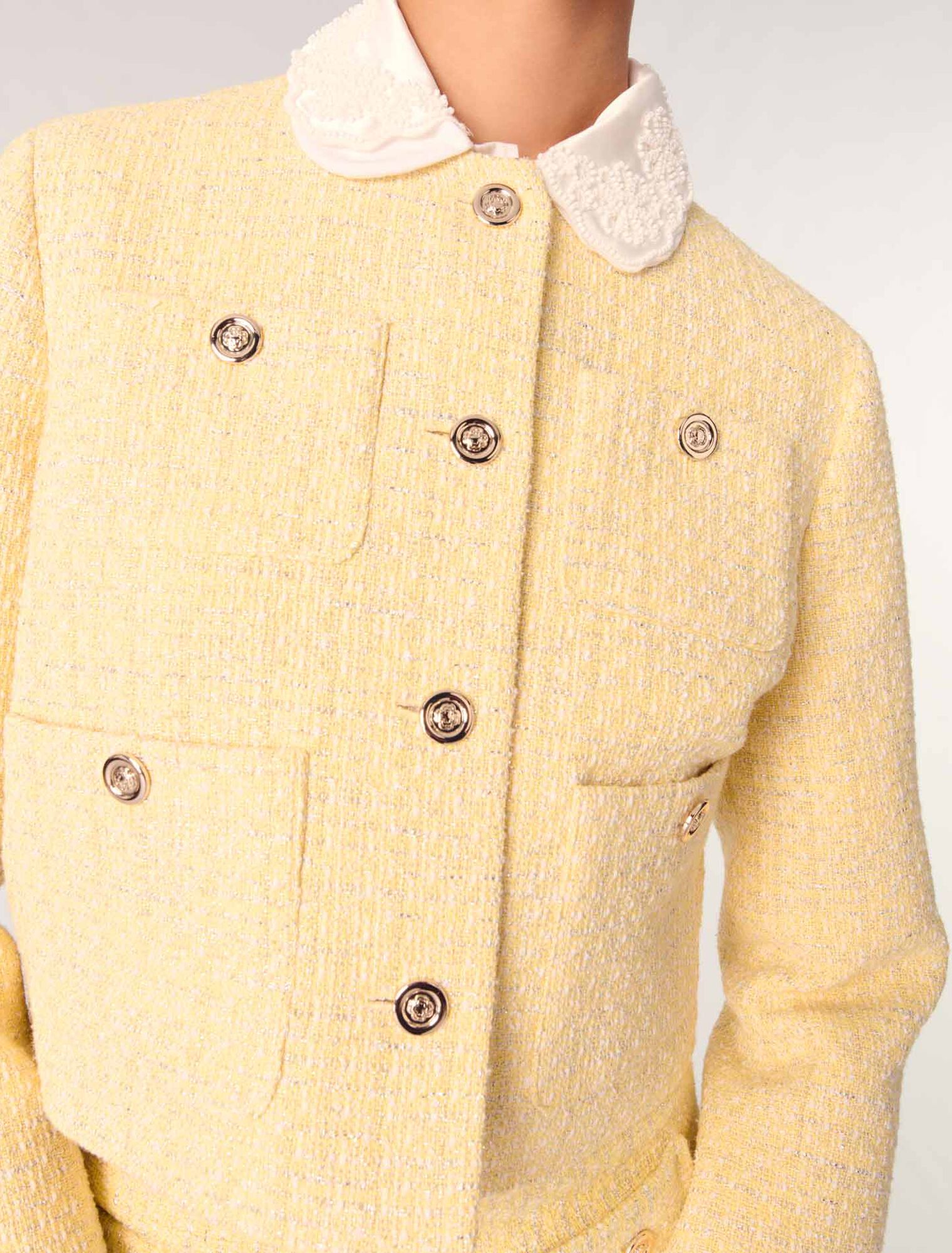 Giacca corta in tweed e lurex