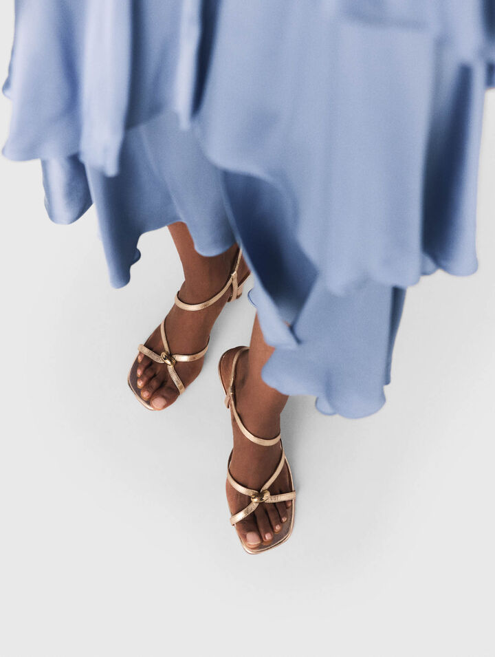 Sandali multilistini metallizzati